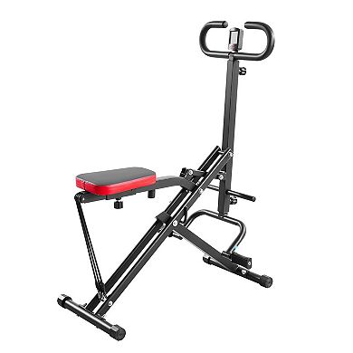 Home Squat Training Machine with Adjustable Seat and Resistance Bands