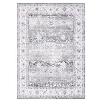 Vintage Oriental Washable Rug for Living Room Non-Slip Ultra-Thin Indoor Soft Retro Throw Carpet