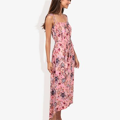 Women's Floral Print Tie Strap Summer Fashion Dress