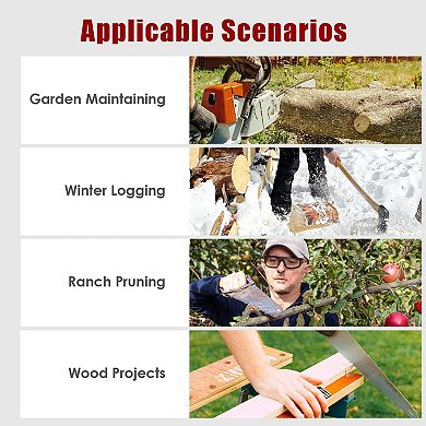 12" Cordless Electric Chainsaw with 2×21V 3.0Ah Batteries & Charger