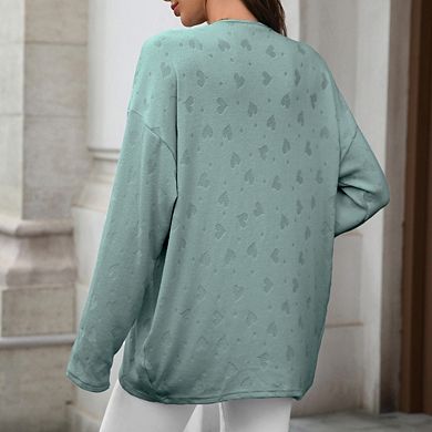 Women Open Front Long Cardigan Going Out Solid Sweater Top Trendy Loose Fit Fall Outwear