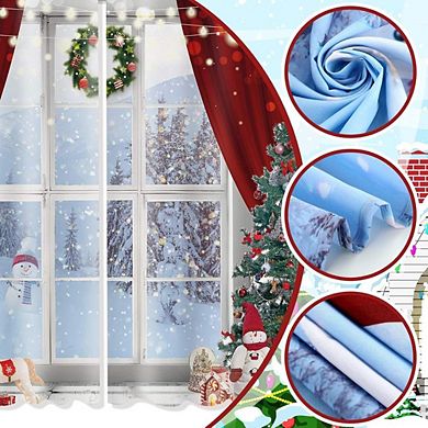 CLASSIC WINTER FARMHOUSE WINDOW CHRISTMAS CURTAINS