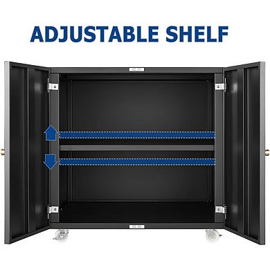 IDEALHOUSE Mobile Printer Stand Cabinet with Storage