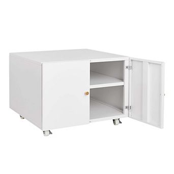 IDEALHOUSE Mobile Printer Stand Cabinet with Storage