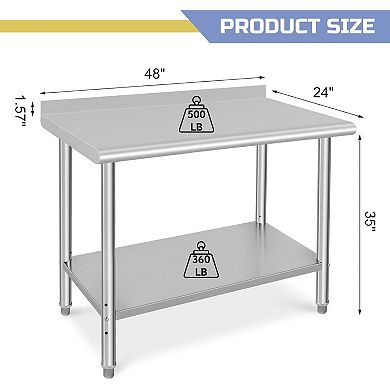 IDEALHOUSE Stainless Steel Commercial Prep Table