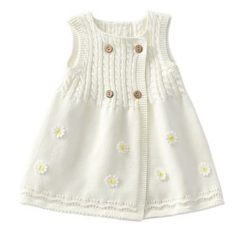 Toddler Girls Knit Daisy Floral Dress