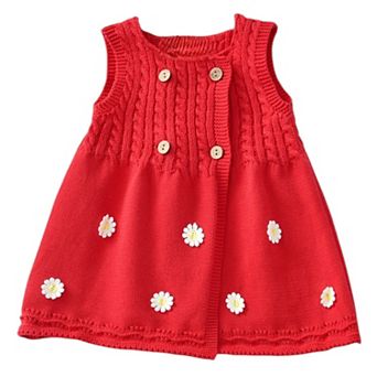 Toddler Girls Knit Daisy Floral Dress