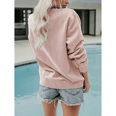 Women's Plus Size Fall Graphic Crewneck Sweatshirt Long Sleeve Oversized Casual Pullover Shirt Top