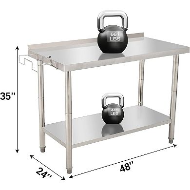 IDEALHOUSE Heavy-Duty Stainless Steel Prep Table