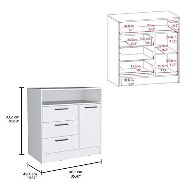 Omaha Dresser White MDF