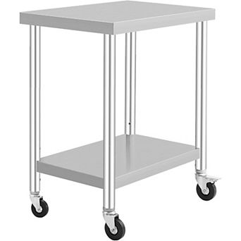 IDEALHOUSE Stainless Steel Table with Wheels