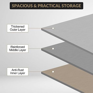 IDEALHOUSE Stainless Steel Table with Wheels