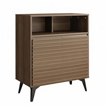 IDEALHOUSE Modern Grille Door Storage Cabinet