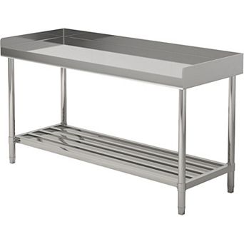IDEALHOUSE Stainless Steel Prep Table with Backsplash