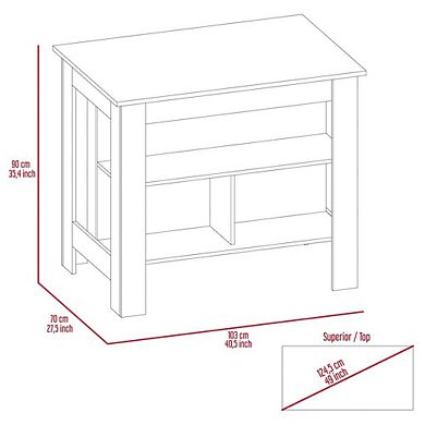 Georgia Three-Drawer Dresser Black MDF