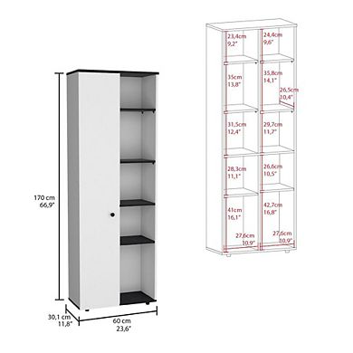Ambery 180 Armoire White MDF