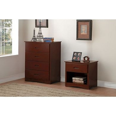Rowe Pine Night Stand in Dark Cherry