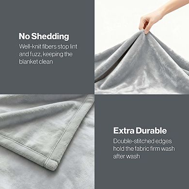 Beddora Fleece Throw Blanket Grey, 60x50", Ultra-Soft, Luxury & Anti-Static
