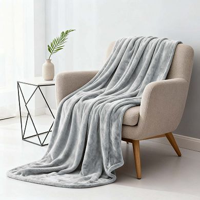 Beddora Fleece Throw Blanket Grey, 60x50", Ultra-Soft, Luxury & Anti-Static