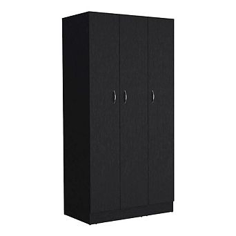 Ohio Armoire Wardrobe Black MDF