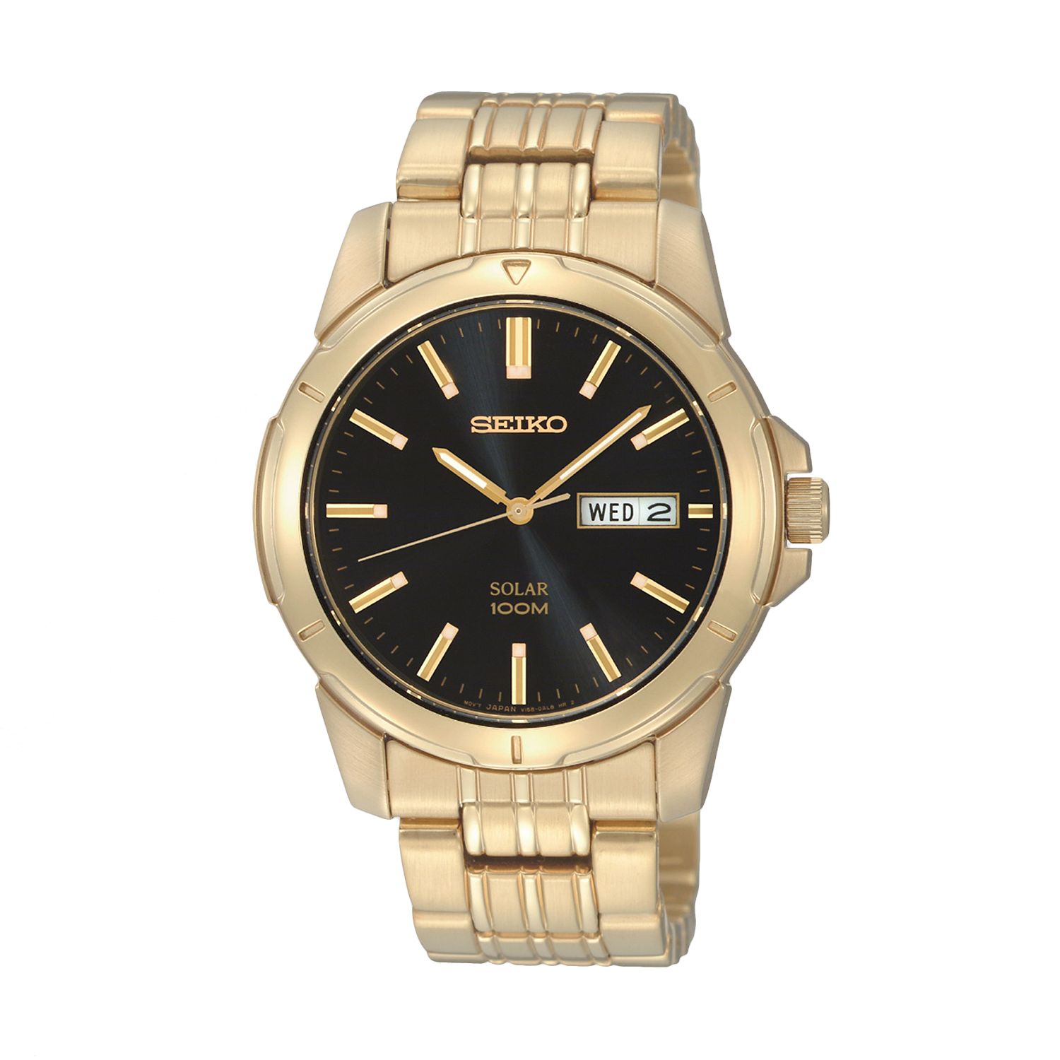 men's seiko gold diamond watch