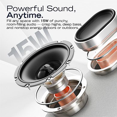 Nautica SP600 True Wireless Outdoor Portable Speaker, Perfect for Camping, Beach, Backyard & Travel