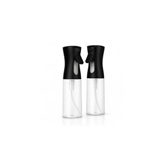 Cheer Collection Set of 2 Glass Oil Sprayer Bottles for Cooking Baking and Salad Prep