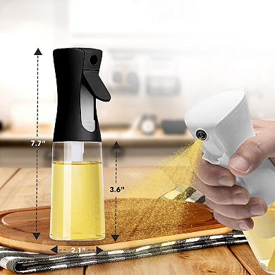 Cheer Collection Set of 2 Glass Oil Sprayer Bottles for Precision Cooking Control