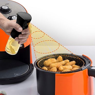 Cheer Collection Set of 2 Glass Oil Sprayer Bottles for Precision Cooking Control