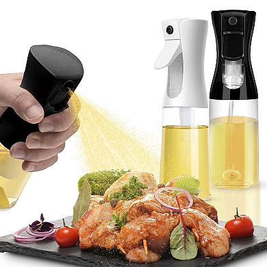 Cheer Collection Set of 2 Glass Oil Sprayer Bottles for Precision Cooking Control