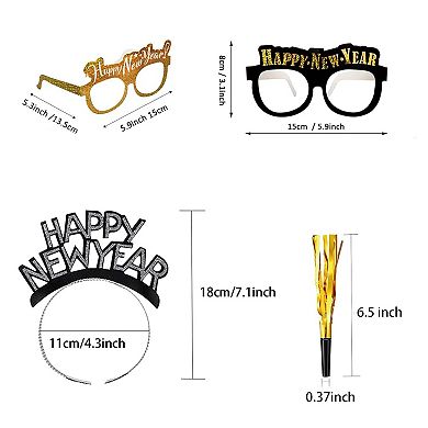 39-Piece 2026 New Year's Eve Party Set - Headbands, Tiaras, Glasses & More