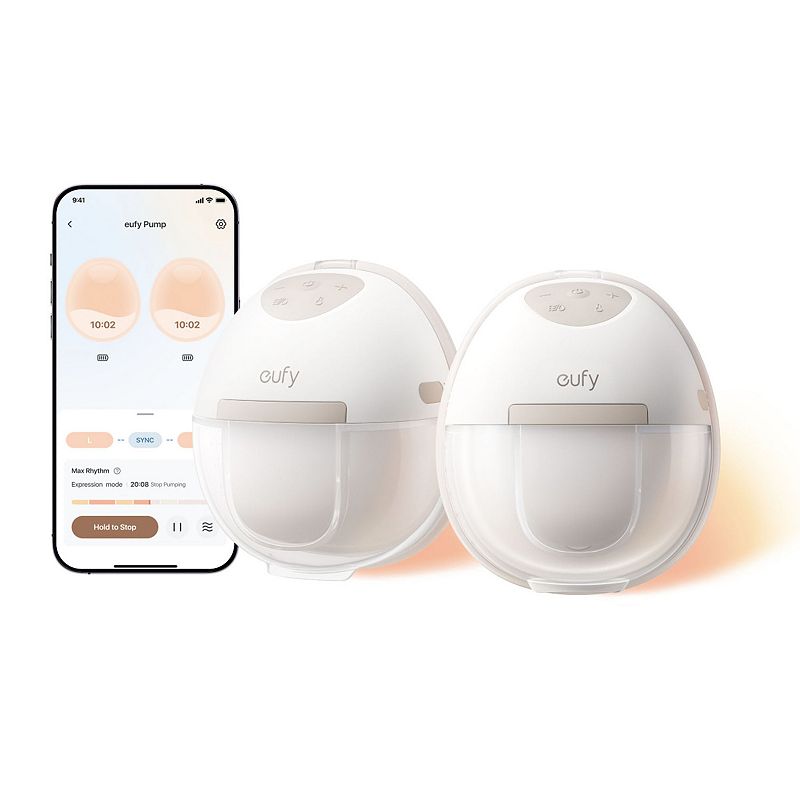 Eufy Wearable Breast Pump with HeatFlow Technology, Beige