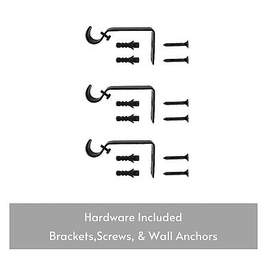 Popular Bath Baran 3/4-Inch Diameter Adjustable Decorative Curtain Rod