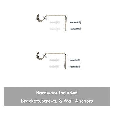 Popular Bath Palma 3/4-Inch Diameter Adjustable Decorative Curtain Rod