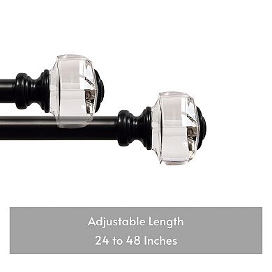 Popular Bath Malta 3/4-Inch Adjustable Decorative Curtain Rod