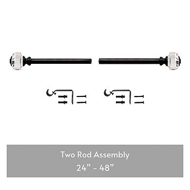 Popular Bath Malta 3/4-Inch Adjustable Decorative Curtain Rod