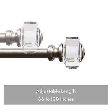 Popular Bath Azure 3/4-Inch Adjustable Decorative Curtain Rod