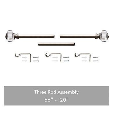 Popular Bath Azure 3/4-Inch Adjustable Decorative Curtain Rod