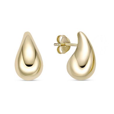 Gemminded 18k Gold Over Sterling Silver Teardrop Earrings