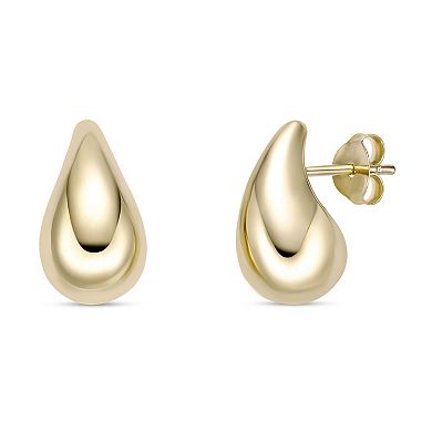 Gemminded 18k Gold Over Sterling Silver Teardrop Earrings