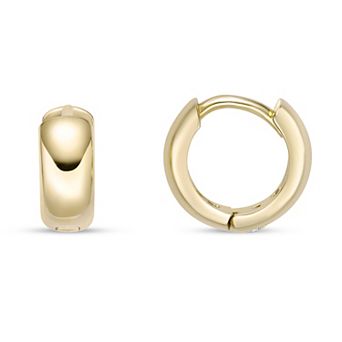 Gemminded 18k Gold over Sterling Silver Hoop Earrings