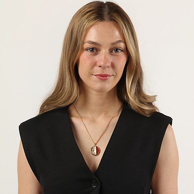 Gemminded 14k Gold Flash Plated Multi-Gemstone Pendant Necklace