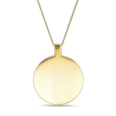 Gemminded 14k Gold Flash Plated Faceted Gemstone Pendant Necklace