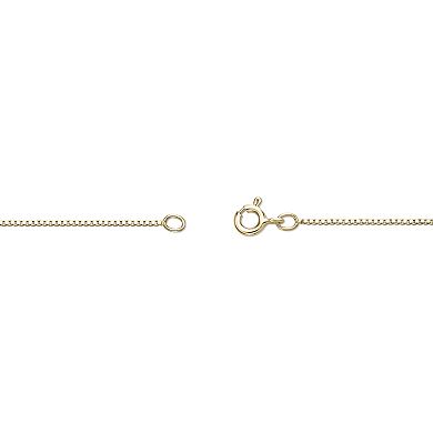 Gemminded 14k Gold Flash Plated Lab-Created White Sapphire & Gemstone Pendant Necklace