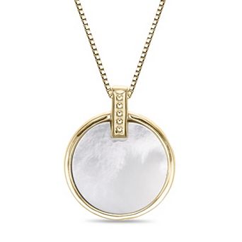 Gemminded 14k Gold Flash Plated Lab-Created White Sapphire & Gemstone Pendant Necklace