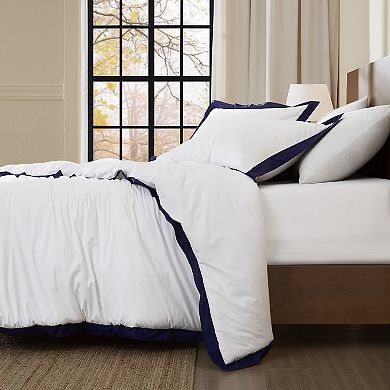 Brooklyn Loom Cotton Hotel Border Comforter Set with Shams