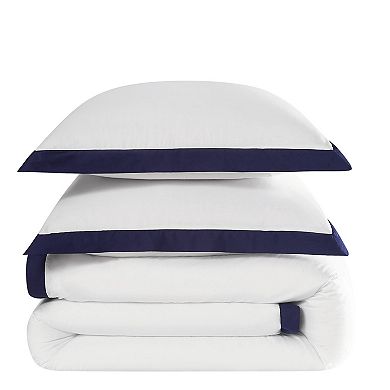 Brooklyn Loom Cotton Hotel Border Comforter Set with Shams