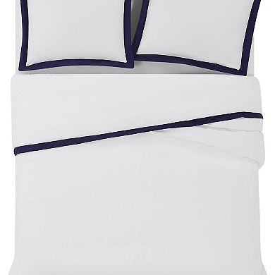 Brooklyn Loom Cotton Hotel Border Comforter Set with Shams