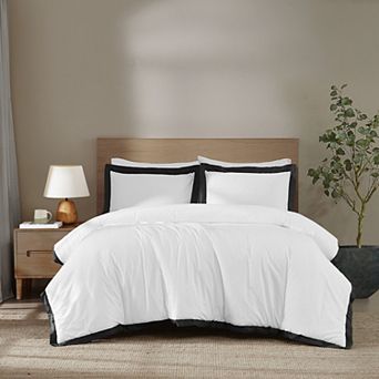 Brooklyn Loom Cotton Hotel Border Comforter Set with Shams