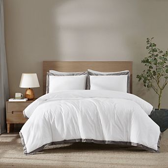 Brooklyn Loom Cotton Hotel Border Comforter Set with Shams